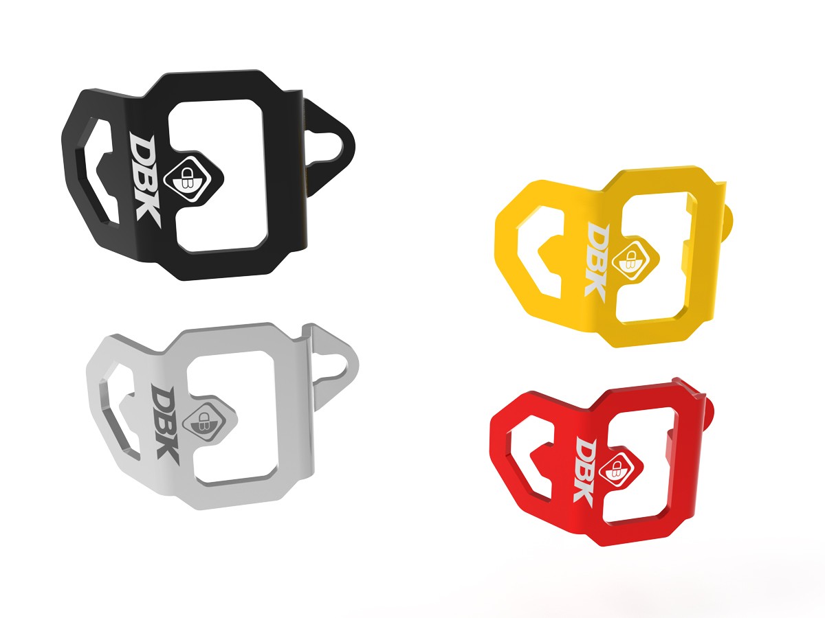DBK Special Parts (Ducabike) Aluminum Rear Brake Reservoir Protector - Type 3 DBK Special Parts (Ducabike) Aluminum Rear Brake Reservoir Protector - Type 3
